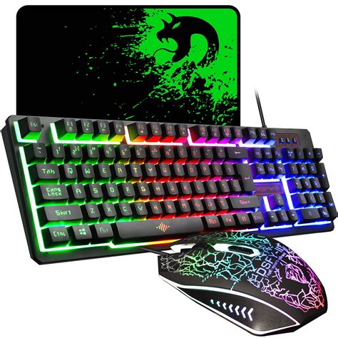 Buy LexonElec Gaming Keyboard Mouse Combo K13 Wired Rainbow Led Backlit