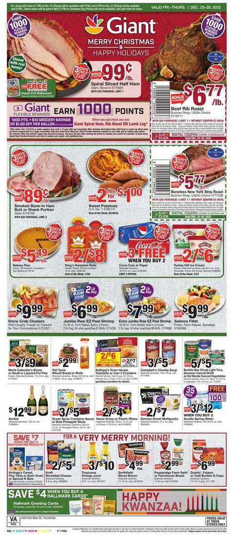 Giant Food Ad Circular 12 23 12 29 2022 Rabato