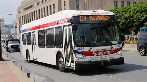 SEPTA Bus 2023 New Flyer XDE40 3634 On The 124 At Schuylkill Avenue