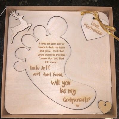 Godparents Godmother Godfather Invitation, Godparents Proposal, Will You Be My Godparents ...