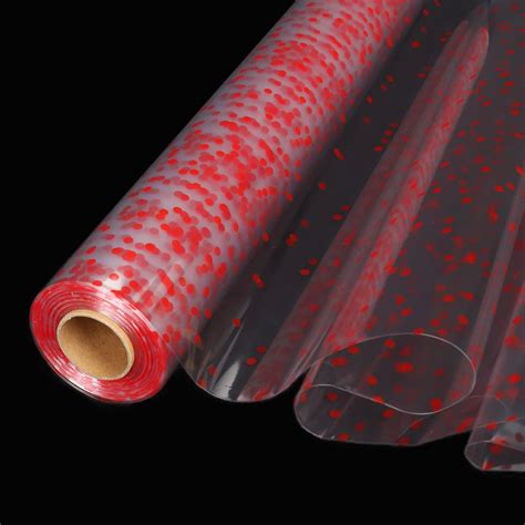 Buy Cmfyhm Clear Cellophane Wrap Roll34 X 120ft 3mil Red Polka Dot