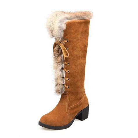 winter boots women snow boots knee high boots female lace up sexy long ...