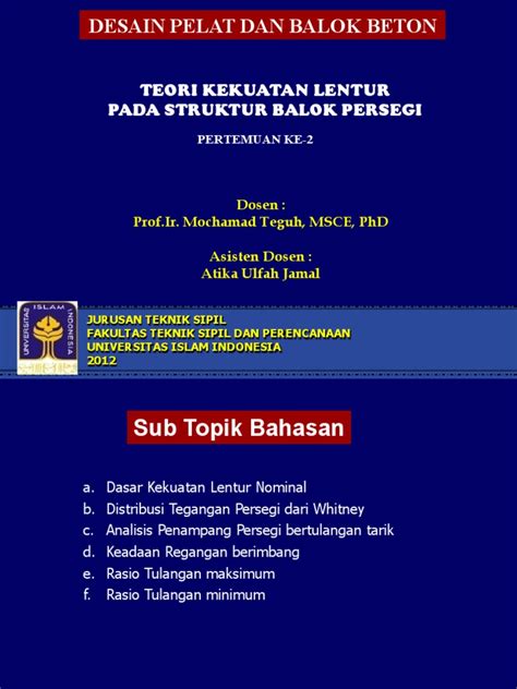 PDF Desain Pelat Balok Lec 2 Pdf DOKUMEN TIPS