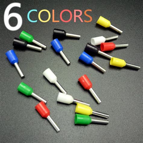 200PCS E7508 Wire Copper Crimp Connector Insulated Cord Pin End