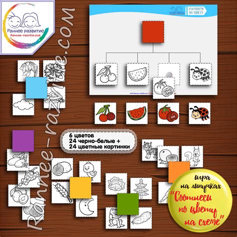 Игра «Подбери по цвету на схеме» - Игры на липучках | Раннее развитие