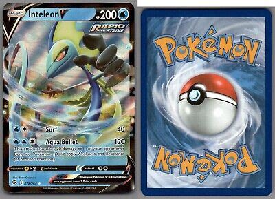 2021 Pokemon Fusion Strike 78 264 Inteleon V Holo Ultra Rare EBay