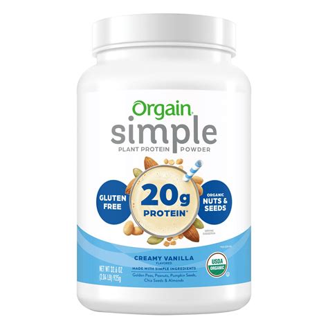 Orgain USDA Organic Simple Plant Protein Powder Vanilla 32 6 Oz