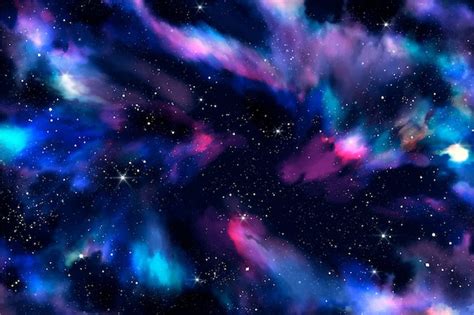 Hipster Blue Galaxy Background