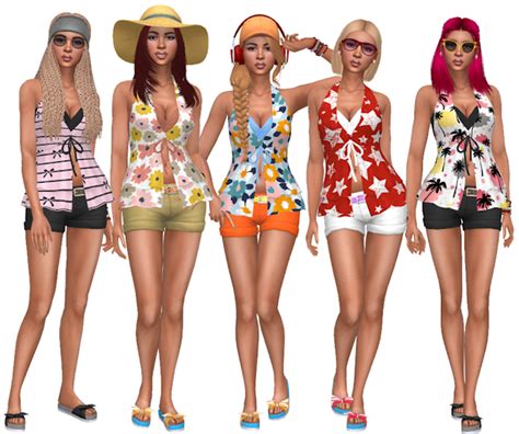 Annett S Sims 4 Welt Island Living Shirt Recolors