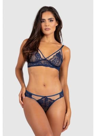 Conjunto Lingerie Cintia Bojo E Renda Preto Ref P C Kaisan