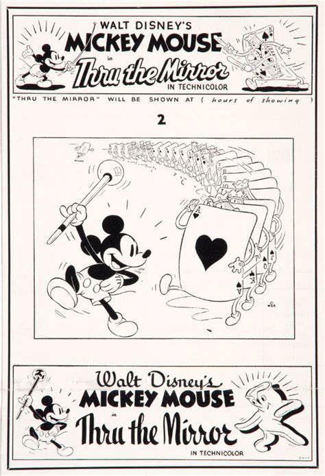 Hake's - “MICKEY MOUSE IN THRU THE MIRROR” PUBLICITY FOLDER.