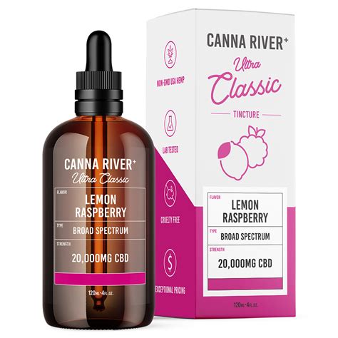 Ultra Classic Cbd Oil Tincture Lemon Raspberry Canna River