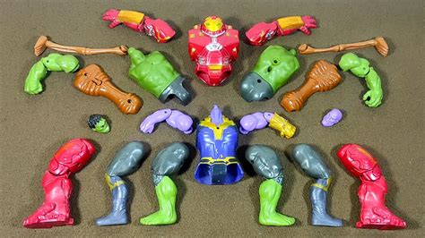 Merakit Mainan Hulk Smash Vs Hulk Buster Vs Siren Head Dan Thanos