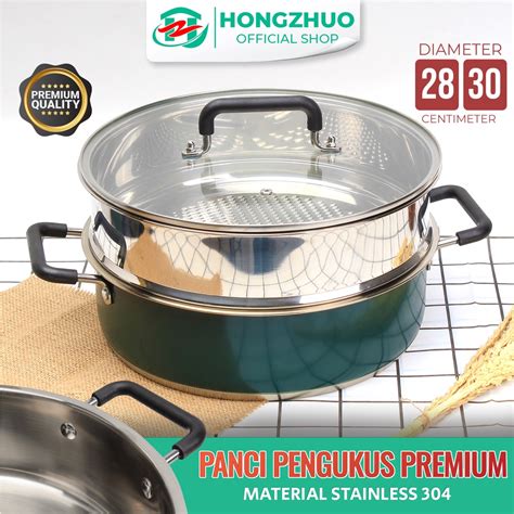 Jual Hongzhuo Cooking Hot Pot Panci Steamer Panci Steamer Pengukus