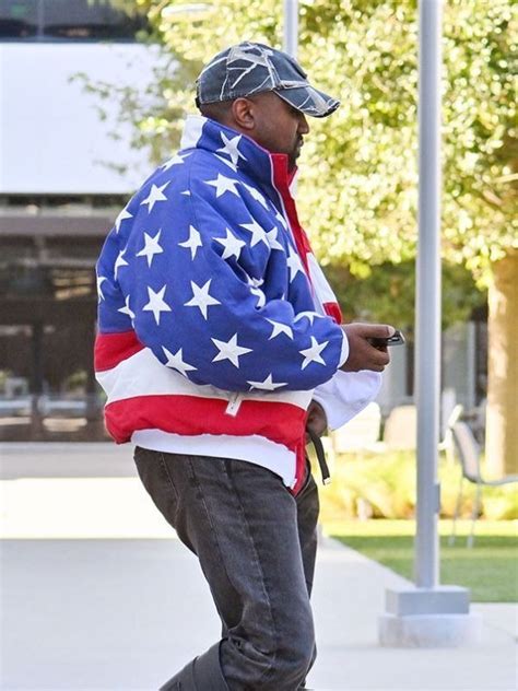 Kanye West American Flag Jacket - Jacket Hub