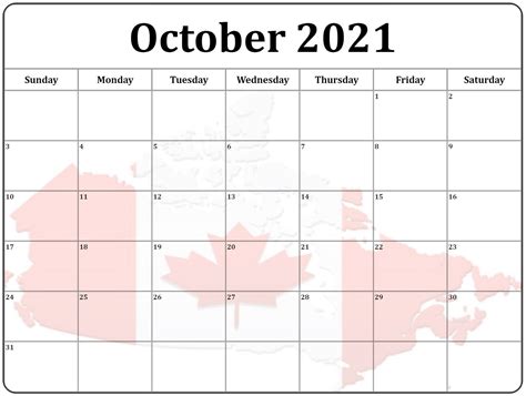 Printable Calendar 2021 Canada Full Free Printable Calendar Monthly