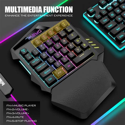 X Einh Ndige Kabellose Gaming Tastatur Rgb Beleuchteter Tragbarer