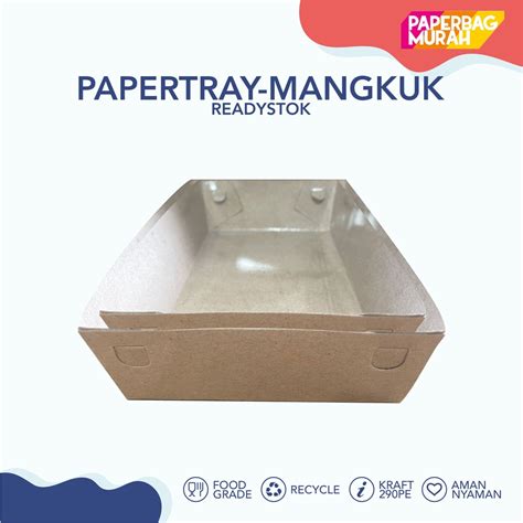 Jual Paper Tray S M L Kemasan Sosis Bakar Piring Kertas Murah Gsm