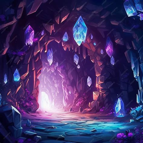 Premium AI Image | Luminous Secrets Revealing a Hidden Cave Filled with