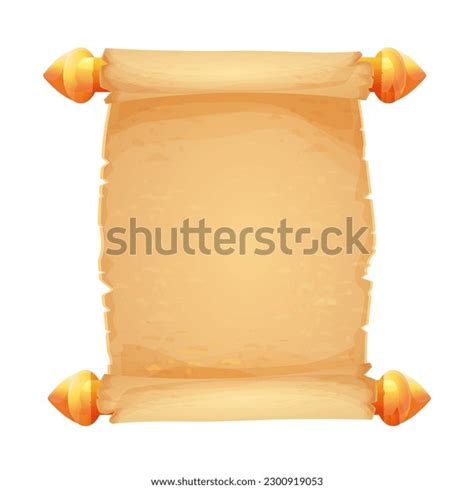 Parchment Scroll Antique Paper Golden Handles Stock Vector (Royalty ...