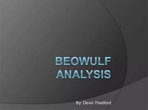 Beowulf Analysis PPT