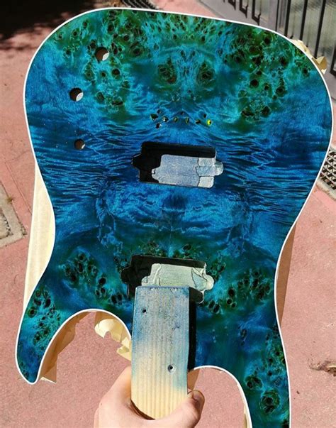 Finished Guitar With Keda Dye Guitar Dyes