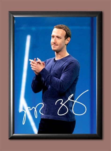 Mark Zuckerberg Signed Autographed Poster Photo A4 83x117 H146a4