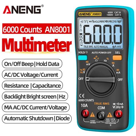 Aneng AN8001 Multimetro Digital Profesional Mult Metro Analogico