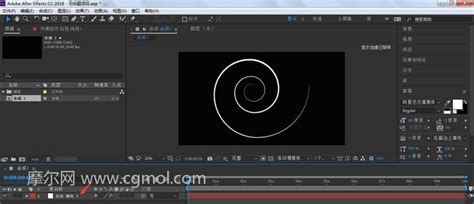 Ae怎么制作缓慢消失的螺旋线动画效果 After Effect教程 Cg教程 摩尔网cgmol