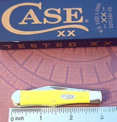 Case Xx Knife Ss Small Coke Bottle Jack Yellow Smooth Handles