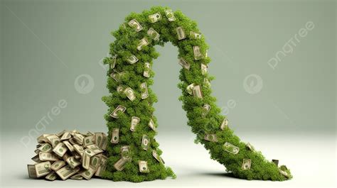 Fondo Signo De Dólar Ascendente Una Representación 3d Que Representa El