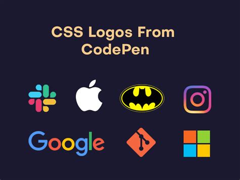 Pure Css Logos From Codepen Freebie Supply