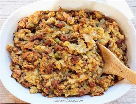 Mom's Sausage Stuffing - Flavorful Eats