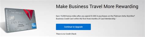 Targeted American Express Business Delta Platinum Mile Upgrade