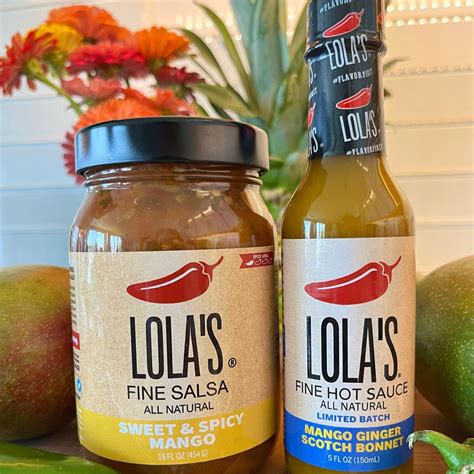 Lolas Mango Ginger Scotch Bonnet Hot Sauce Authentic Flavor Lolas