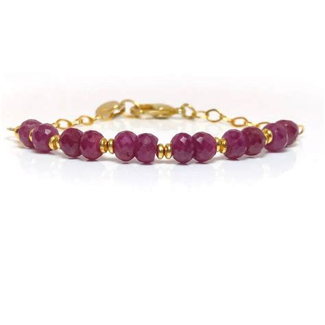 Ruby Birthstone Bracelet Ruby Bead Bracelet for Women Ruby - Etsy