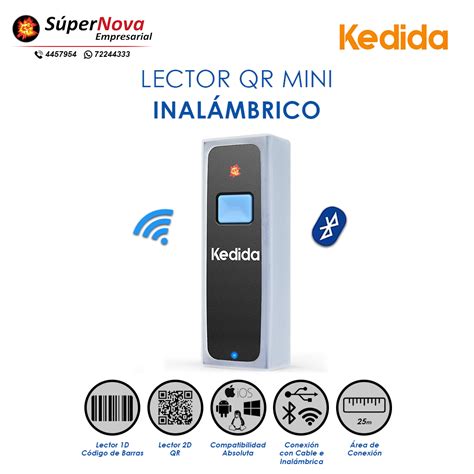 LECTOR QR INALÁMBRICO MINI KEDIDA KDA004