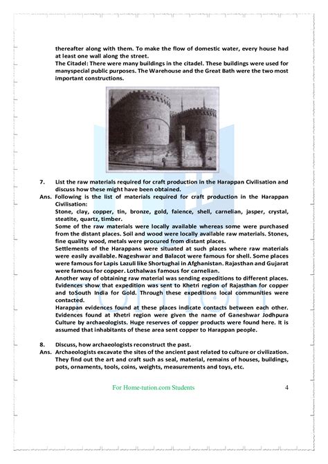 Ncert Solutions For Class History Chapter Bricks Beads And Bones