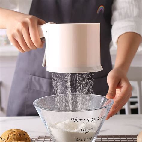 Manual Flour Sieve Handheld Icing Sugar Strainer Cup Stainless Steel