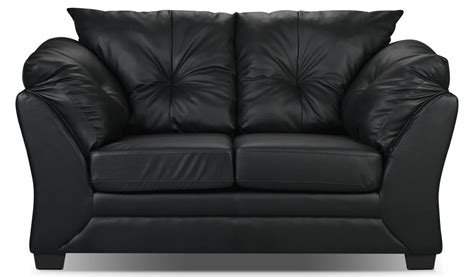 Max Faux Leather Loveseat - Black | The Brick