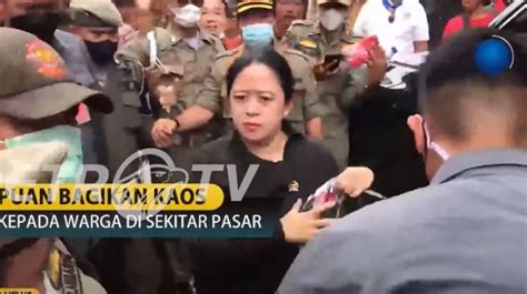 Bagikan Kaos Di Pasar Ekspresi Puan Maharani Jadi Sorotan Netizen Mau