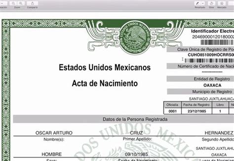 Acta De Nacimiento En L Nea Como Obtenerla Por Internet
