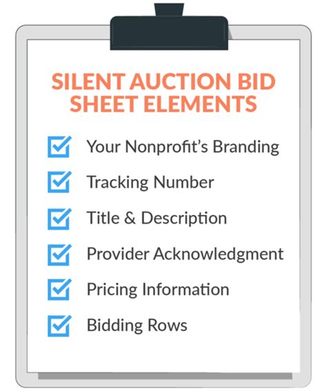 Silent Auction Bid Sheets How To Get Started Template Winspire