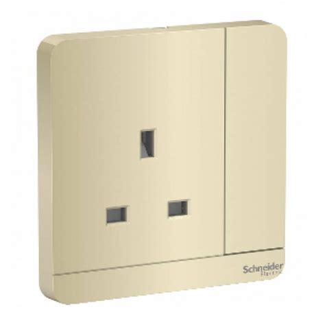 Schneider Switch Socket Gold 13a 1 Gang E8315wgg12 Price In Uae