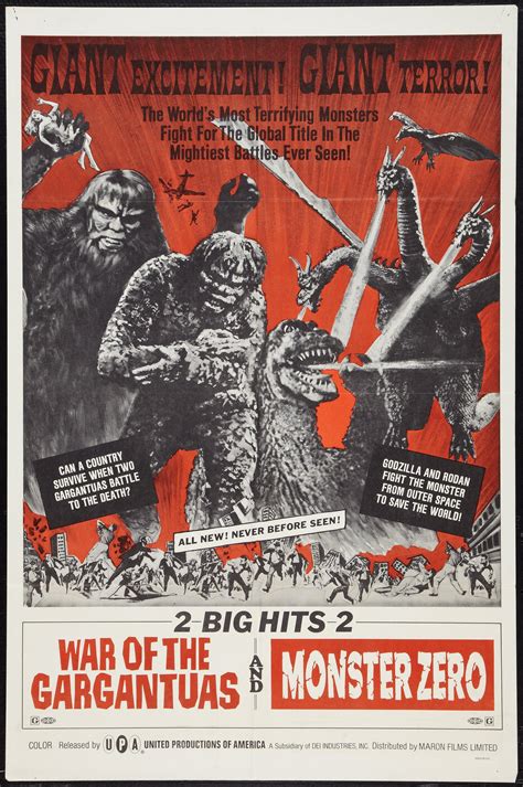 File:POSTER-WAR-OF-THE-GARGANTUAS-+-MONSTER-ZERO.jpg | Wikizilla, the ...