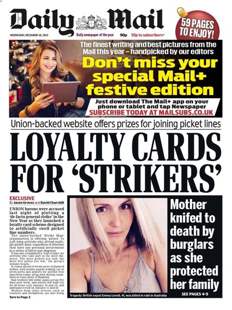 Daily Mail Front Page 28th Of December 2022 Tomorrows Papers Today