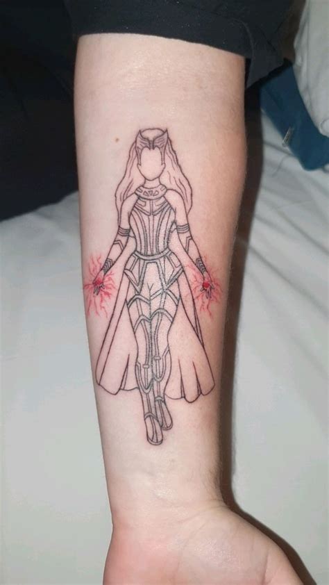 Scarlet Witch Tattoo | Witch tattoo, Outline art, Tattoos