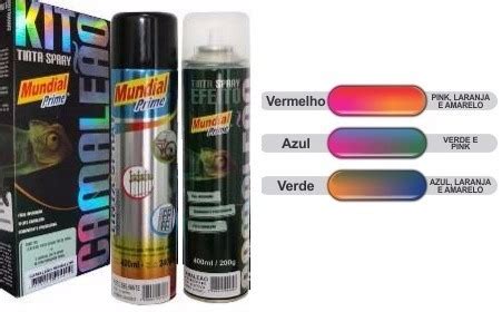 Kit Tinta Spray Camale O Spray Primer Efeito Varias Cores R