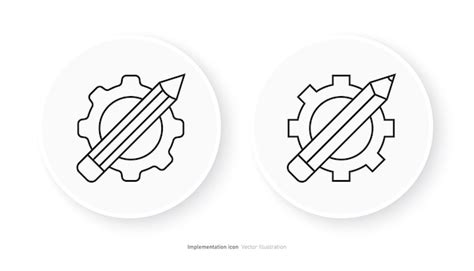 Ilustración vectorial del diseño del icono de implementación Vector