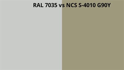 Ral 7035 Vs Ncs S 4010 G90y Ral Colour Chart Uk